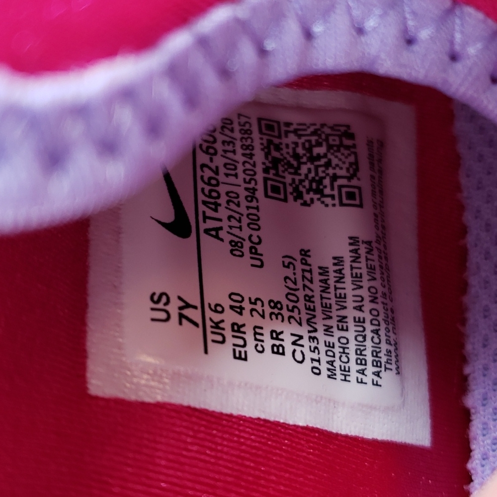Nike Flex Runner (GS) Youth Girls 7 Women's 9 Slip On Sneakers Fireberry - Picture 7 of 9